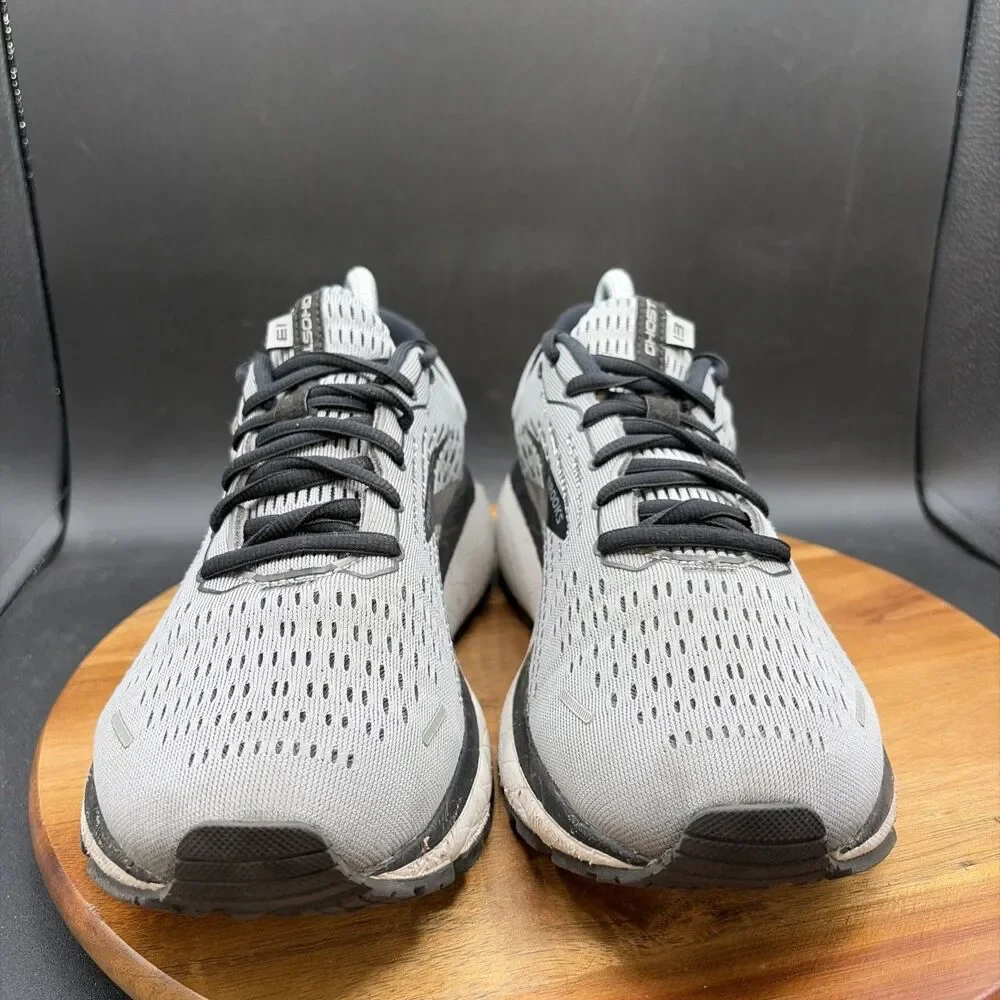 Brooks Ghost 13 Men's Size 8.5 D Running Shoes Grey Black Sneakers 1103481D040